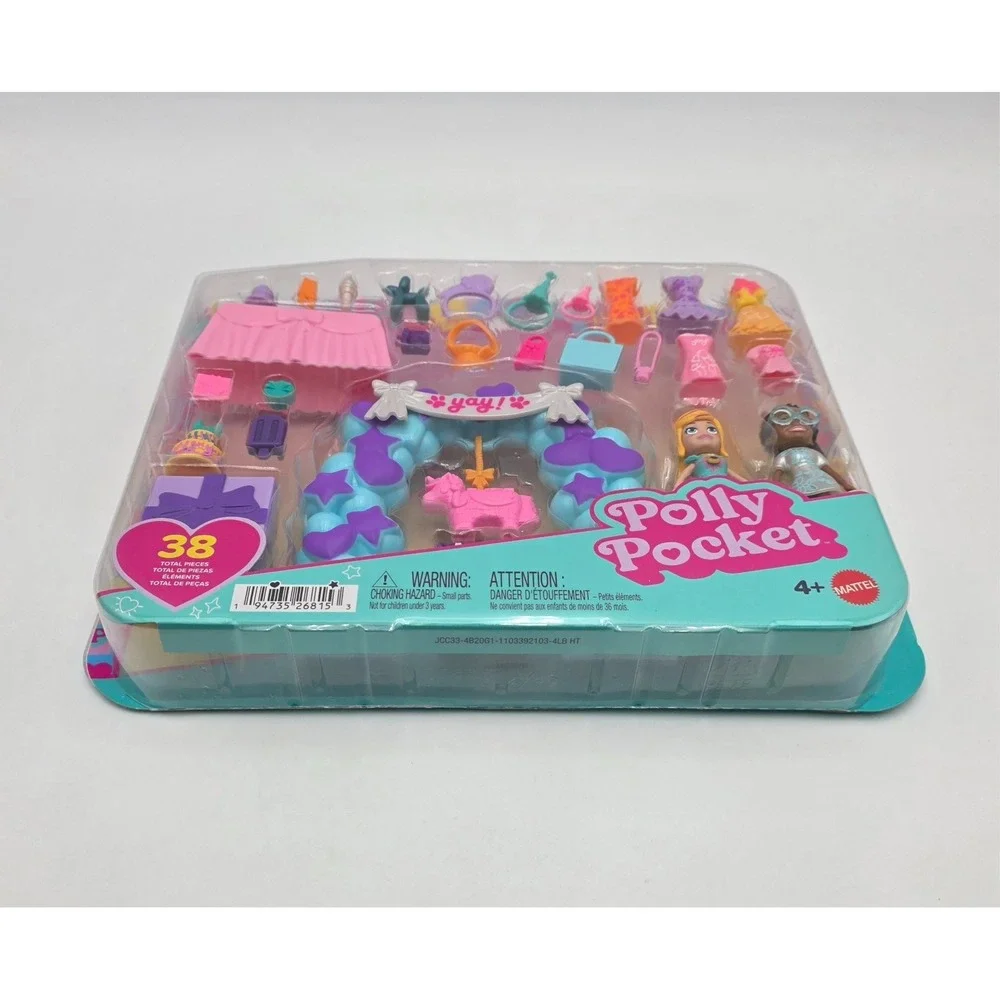 POLLY POCKET‎ Birthday Party Pack 38 pcs Figures + Accessories